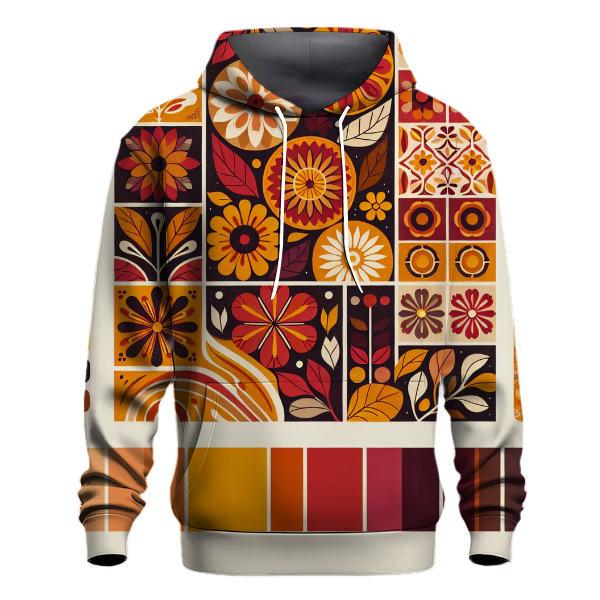 Chic Vintage Floral Burst Hoodie