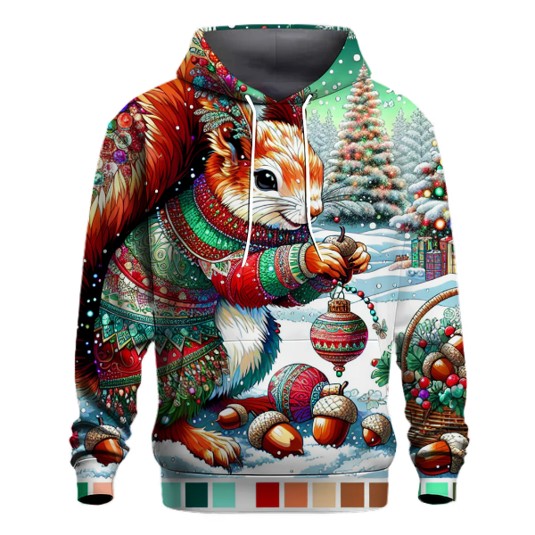 Nutty Squirrel Christmas Adventure Hoodie