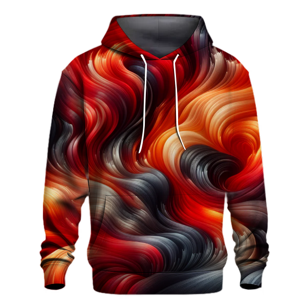 Fiery Lava Tie-dye Design Hoodie