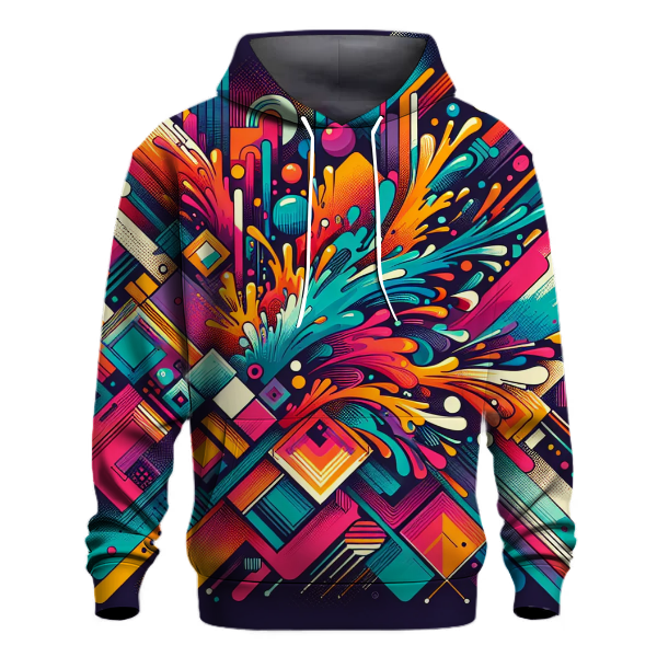 Colorful 80s Abstract Art Hoodie