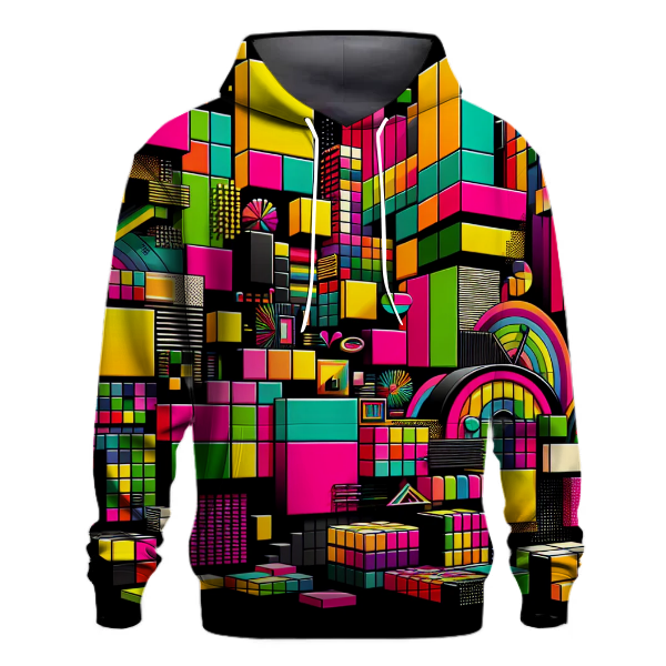 Neon Color Blocks Hoodie