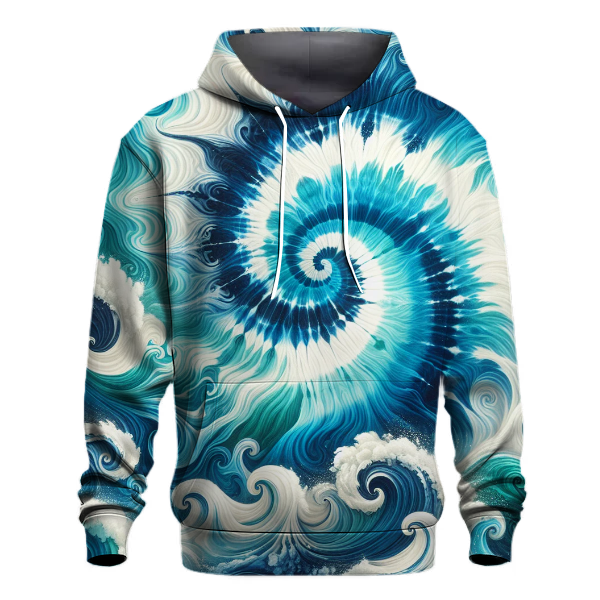 Glistening Ocean Wave Tie-dye Hoodie