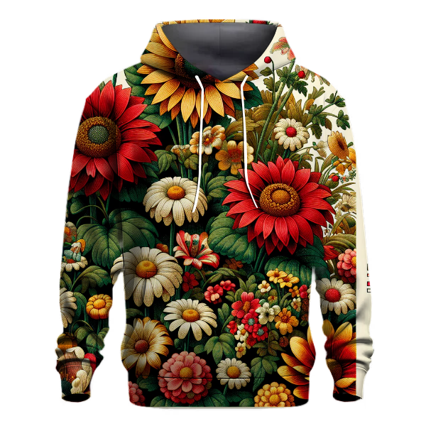 Vibrant Retro Garden Hoodie