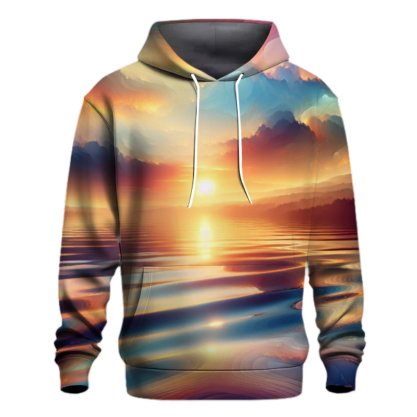 Dreamy Sunrise Over Water Hoodie