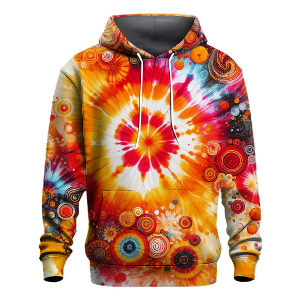 Joyful Fiesta Tie-dye Design Hoodie