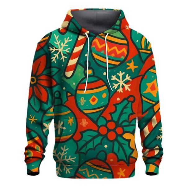 Retro Christmas Patterns Hoodie