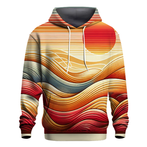 Sunset Gradient Waves Hoodie