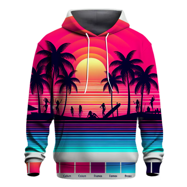 Bright Tropical Sunset Gradient Hoodie