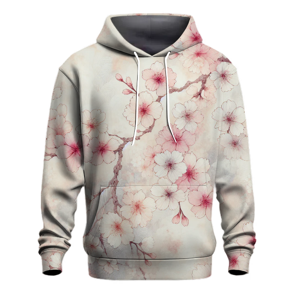 Cherry Blossom Bliss Tie-dye Design Hoodie