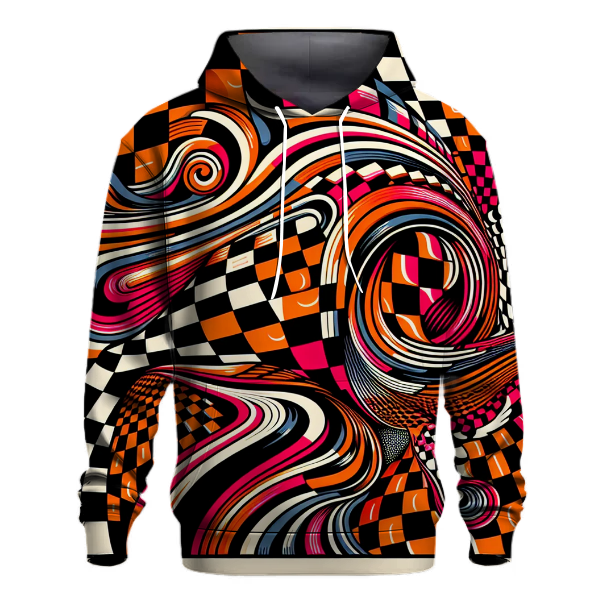 Funky Checkerboard Explosion Hoodie