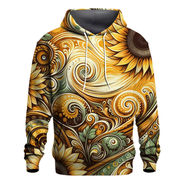 Sunflower Field Tie-dye Hoodie