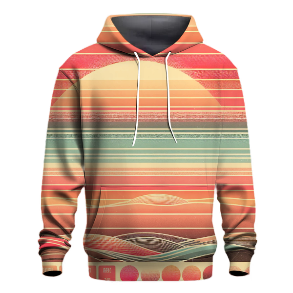 Retro Sunset Stripe Fade Hoodie
