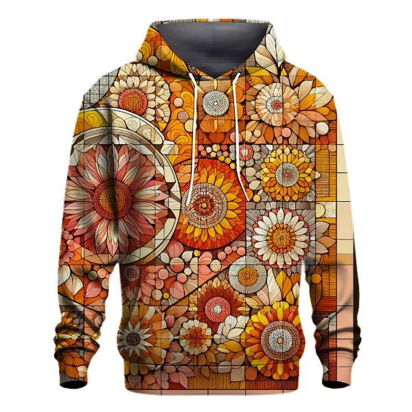 Retro Floral Mosaic Hoodie