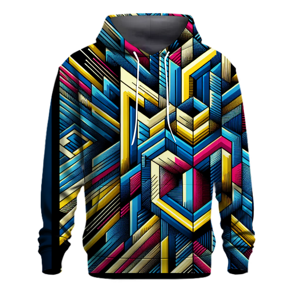 Geometric Retro Pulse Hoodie