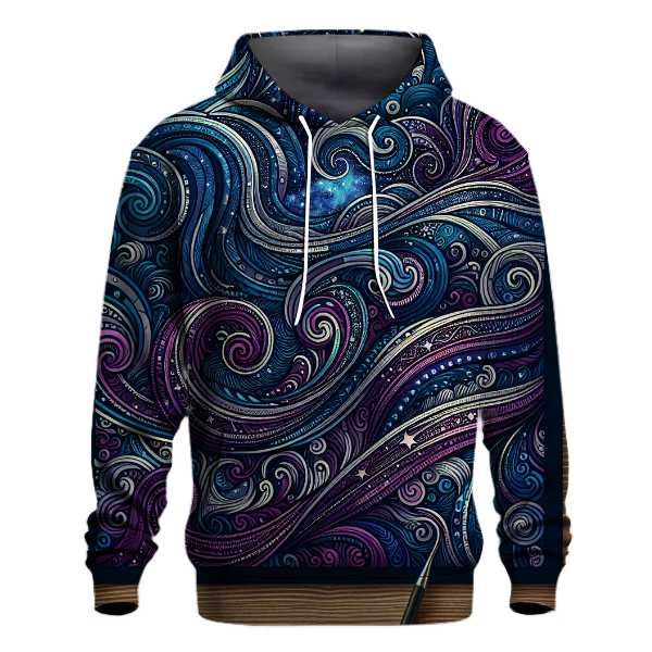 Whimsical Cosmic Waves Hoodie