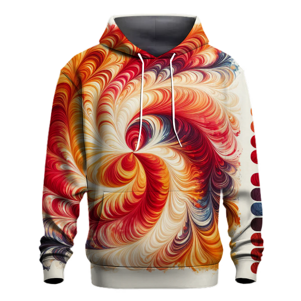 Fiery Sunrise Tie-dye Design Hoodie