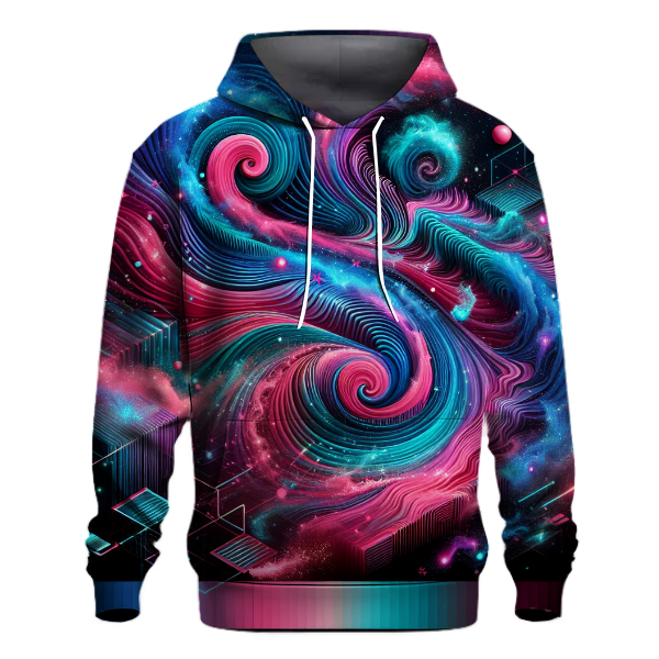Neon Cosmic Wave Hoodie