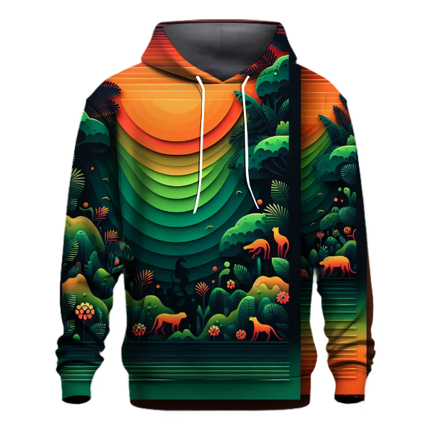 Fiery Jungle Adventure Hoodie