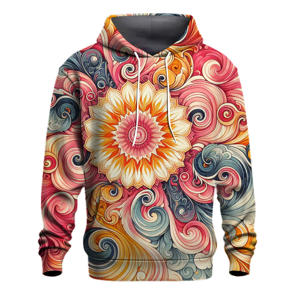 Vibrant Sunrise Ripple Hoodie