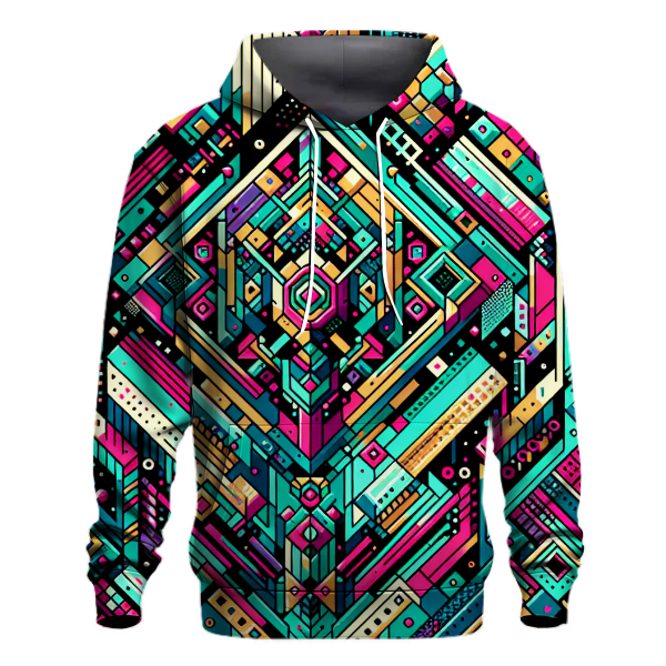 Prismatic Pixel Pulse Hoodie