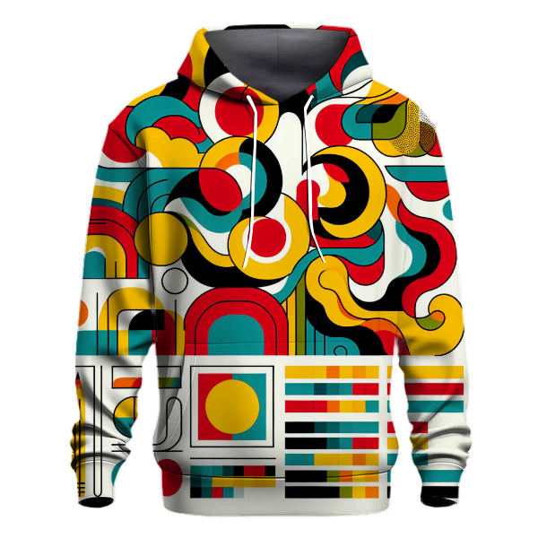 Bold Retro Abstract Hoodie