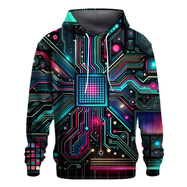 Retro Cyber Glow Hoodie