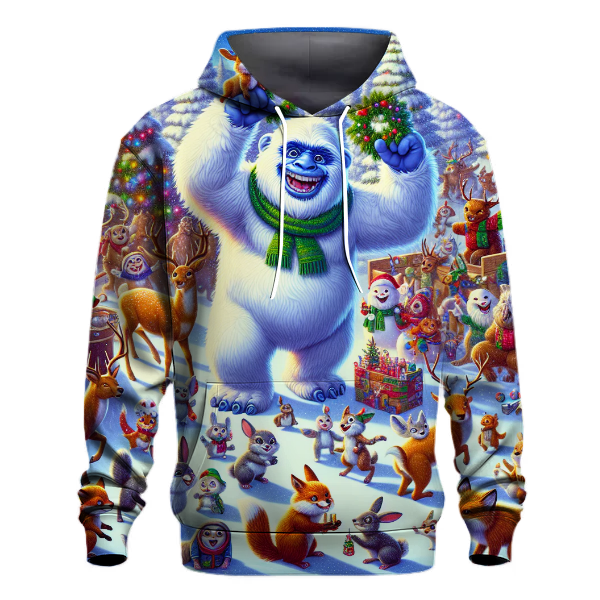 Festive Yeti and Friends Hoodie