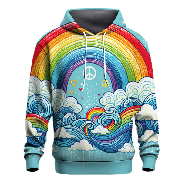 Rainbow Peace Vibes Hoodie