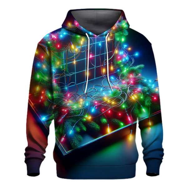 Christmas Lights Neon Glow Hoodie
