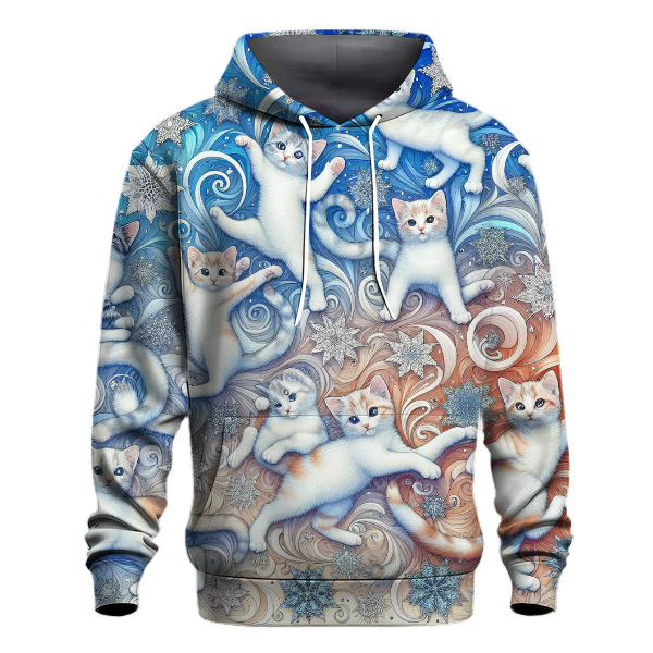 Cute Snowflake Kittens Hoodie