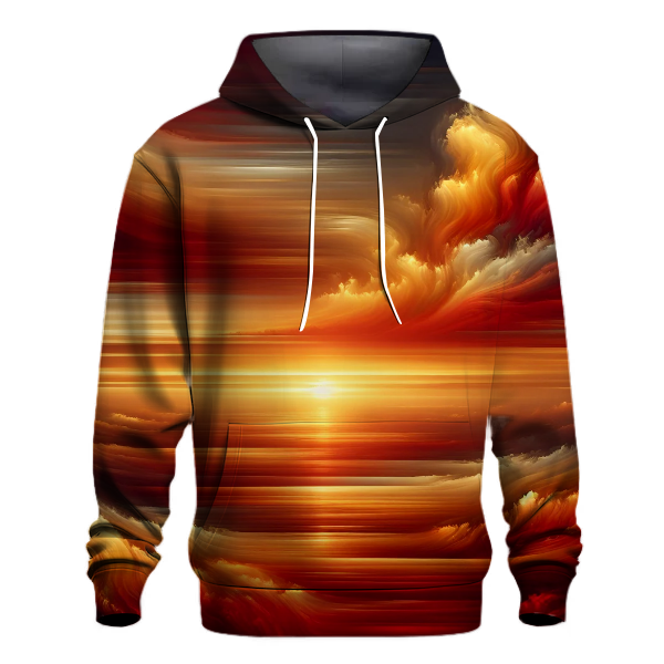 Crimson Dusk Tie-dye Design Hoodie