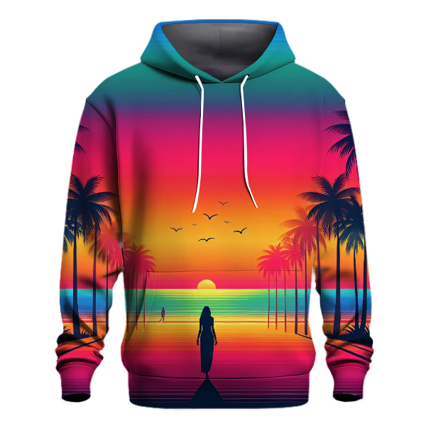 Sunset Paradise Gradient Design Hoodie