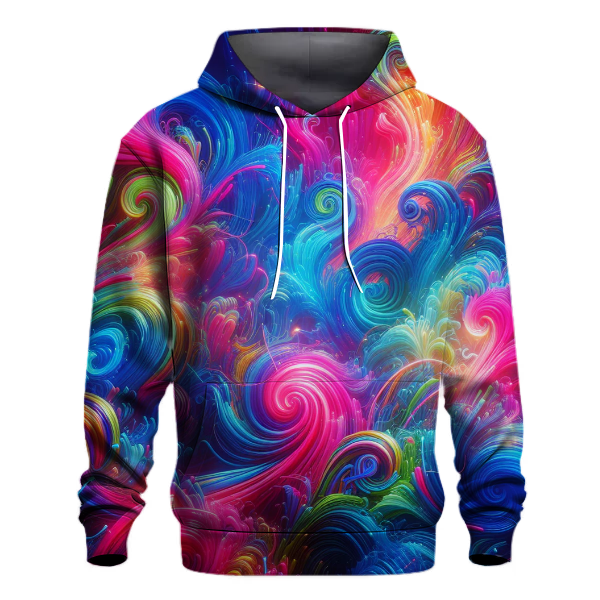 Electric Color Swirls Hoodie