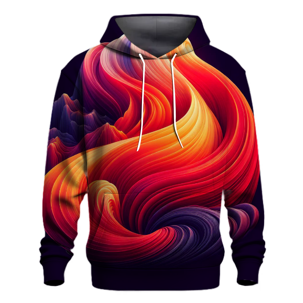 Fiery Lava Gradient Design Hoodie