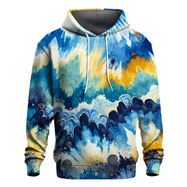 Ocean Waves Tie-dye Hoodie