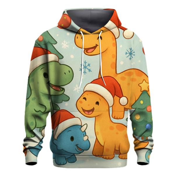 Festive Holiday Dinosaur Hoodie