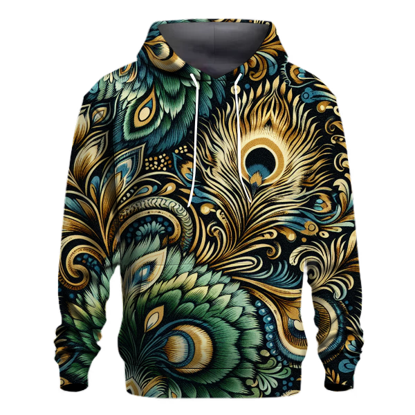 Midnight Peacock Plume Hoodie