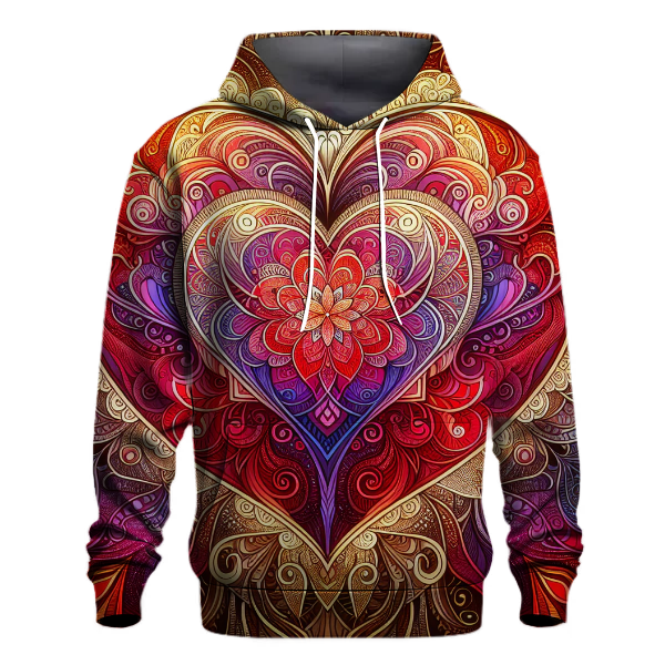 Hippie Heart Mandala Hoodie