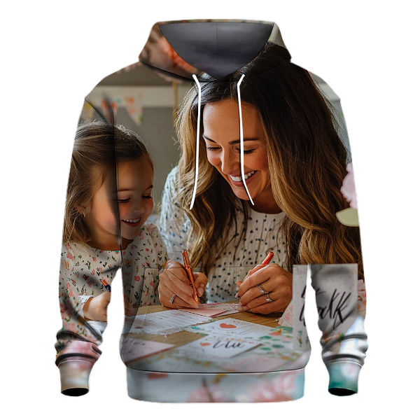 A Day of Gratitude Writing Thank You Notes Together Hoodie