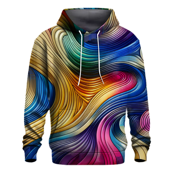 Chromatic Nostalgia Wave Hoodie