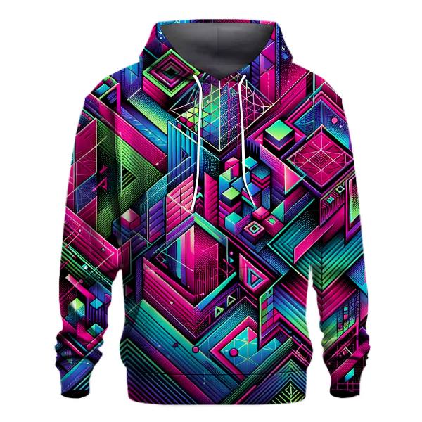 Retro Neon Nexus Hoodie