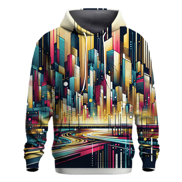Geometric City Lights Hoodie