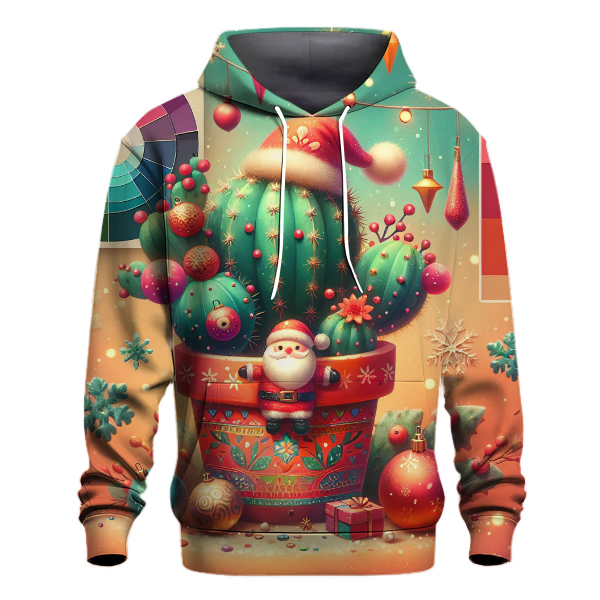 Christmas Cactus Quirky Hoodie