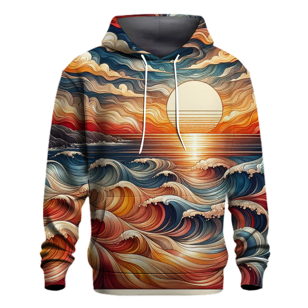 Ocean Sunset Tie-Dye Design Hoodie