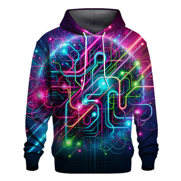 Vibrant Neon Lines Hoodie