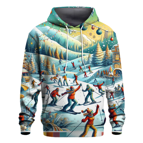 Classic Winter Sports Scene Hoodie