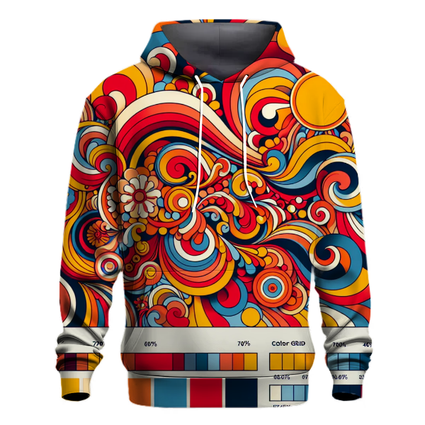 Retro Floral Swirls Hoodie