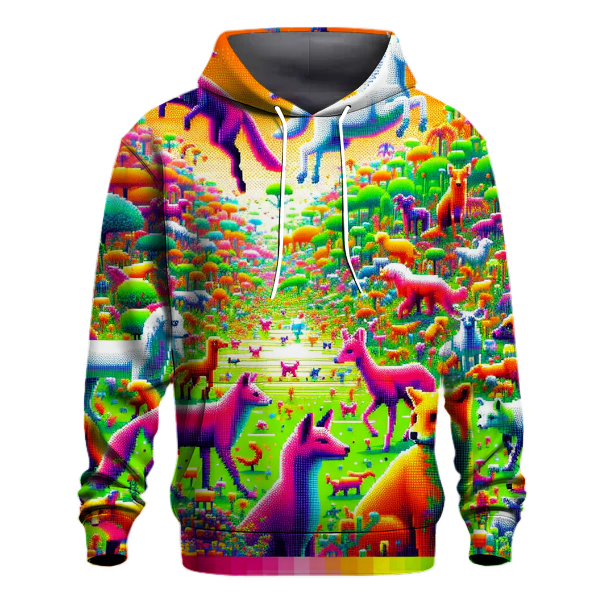 Pixelated Animal Kingdom Hoodie