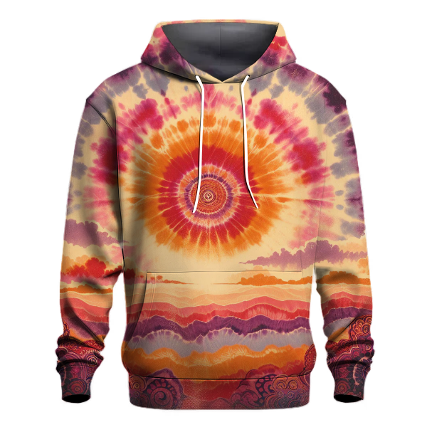 Vintage Tie-Dye Sunset Hoodie