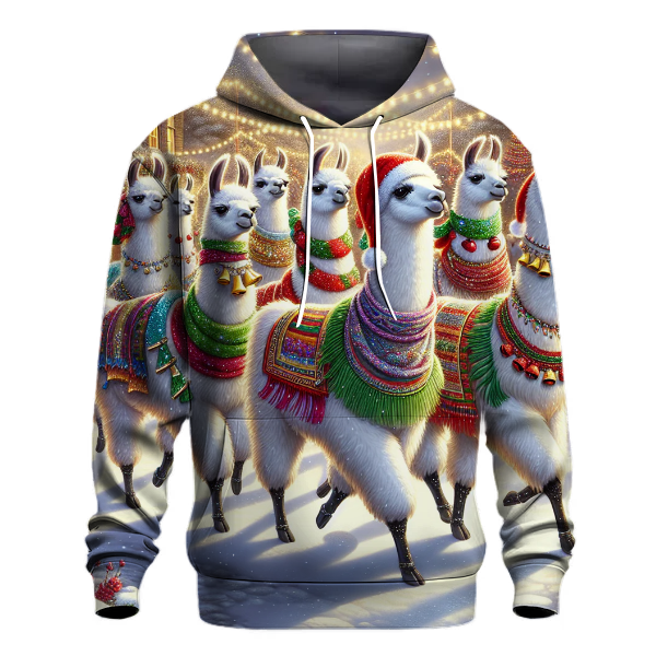 Festive Llama Parade Hoodie
